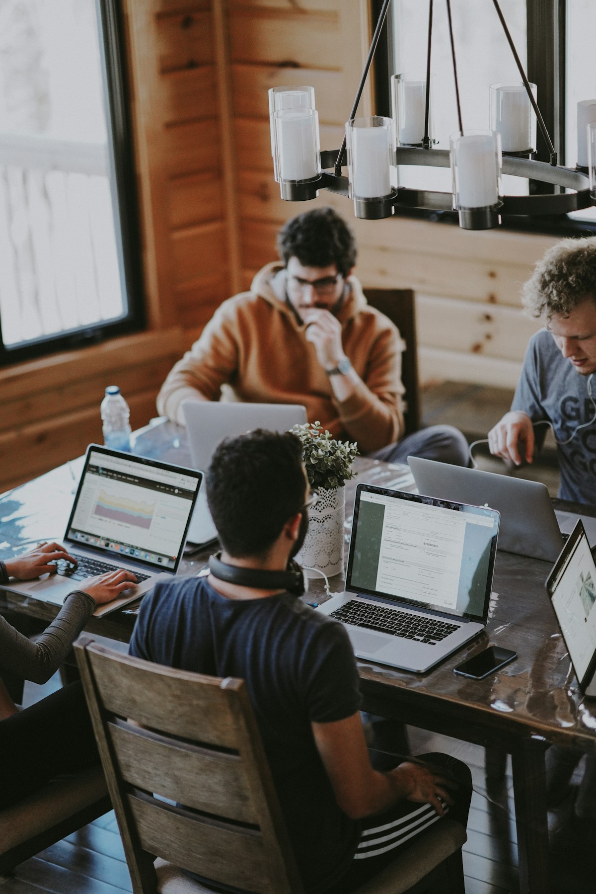 A collaborative team at work